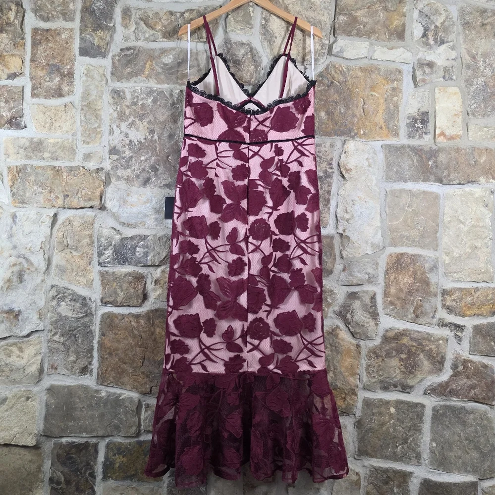 NWT Lulus Alluring Dream Floral Butterflies Embroidered Mesh Dress - Picture 5 of 11